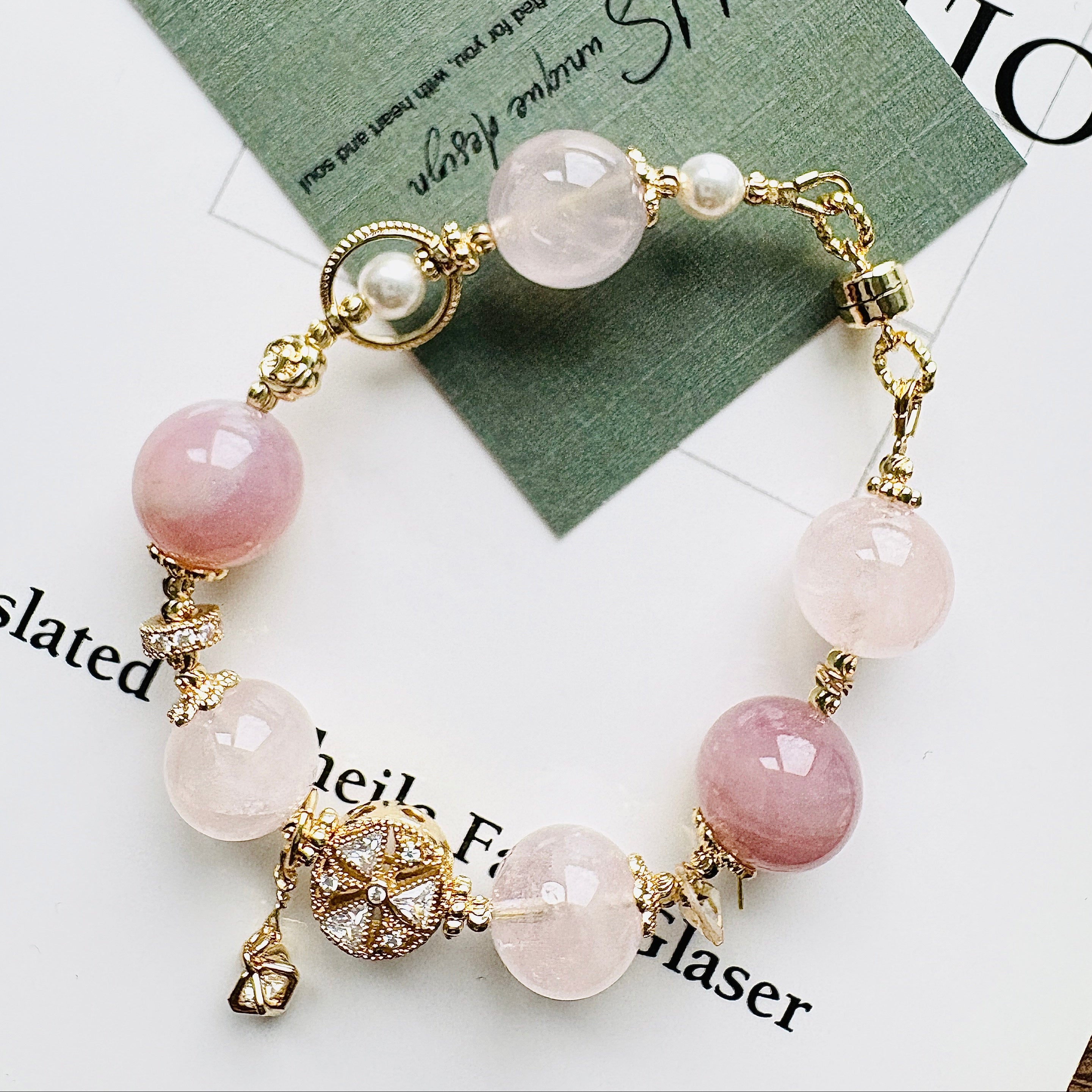 粉晶Ｉ水晶珍珠（新款12mm)