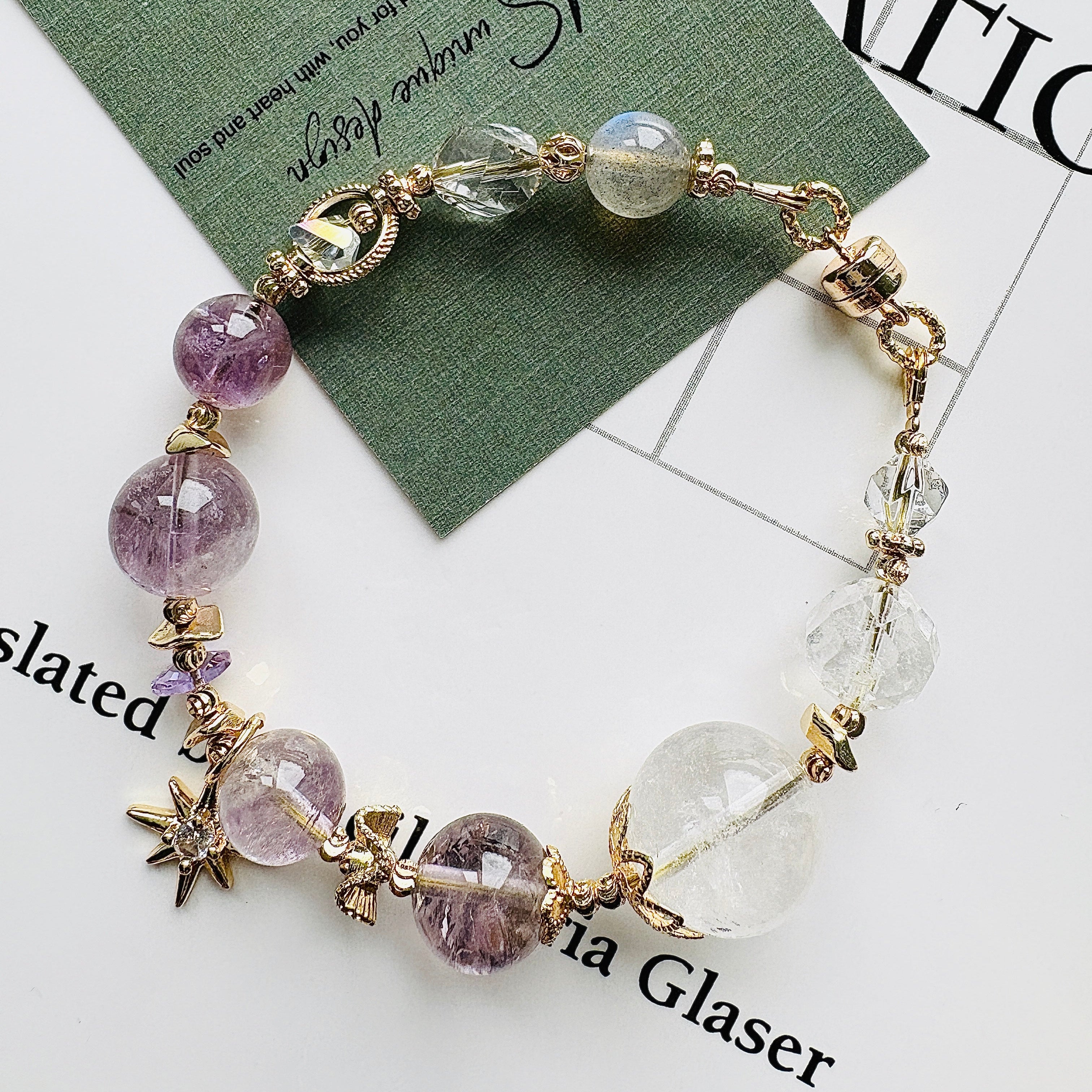 紫幽靈Ｉ白幽靈Ｉ白水晶Ｉ奧地利水晶Ｉ施華洛世奇水晶（新款）