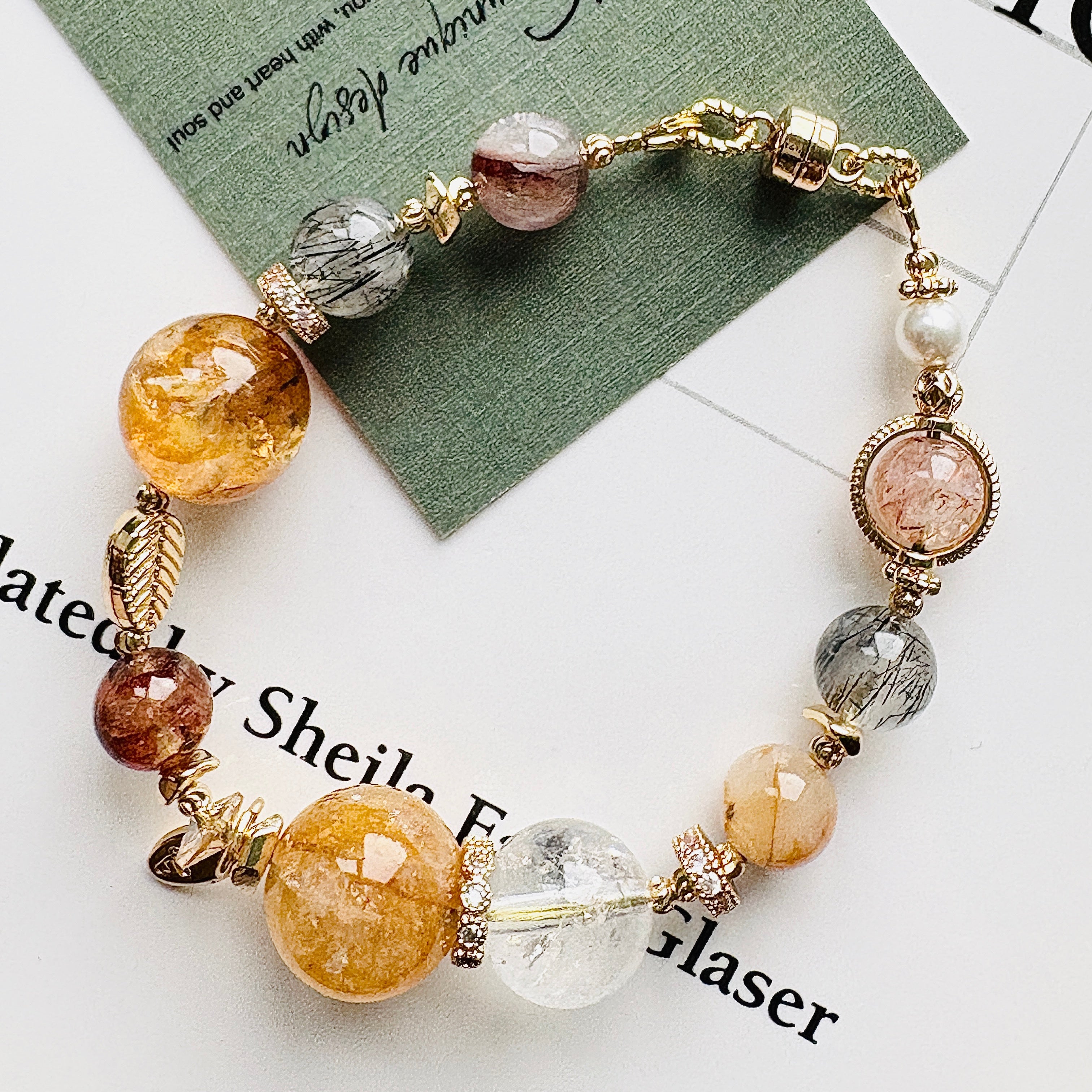 黃金椒花Ｉ紅椒花Ｉ白幽靈Ｉ黑兔毛Ｉ施華洛世奇水晶（新款14mm&12mm)