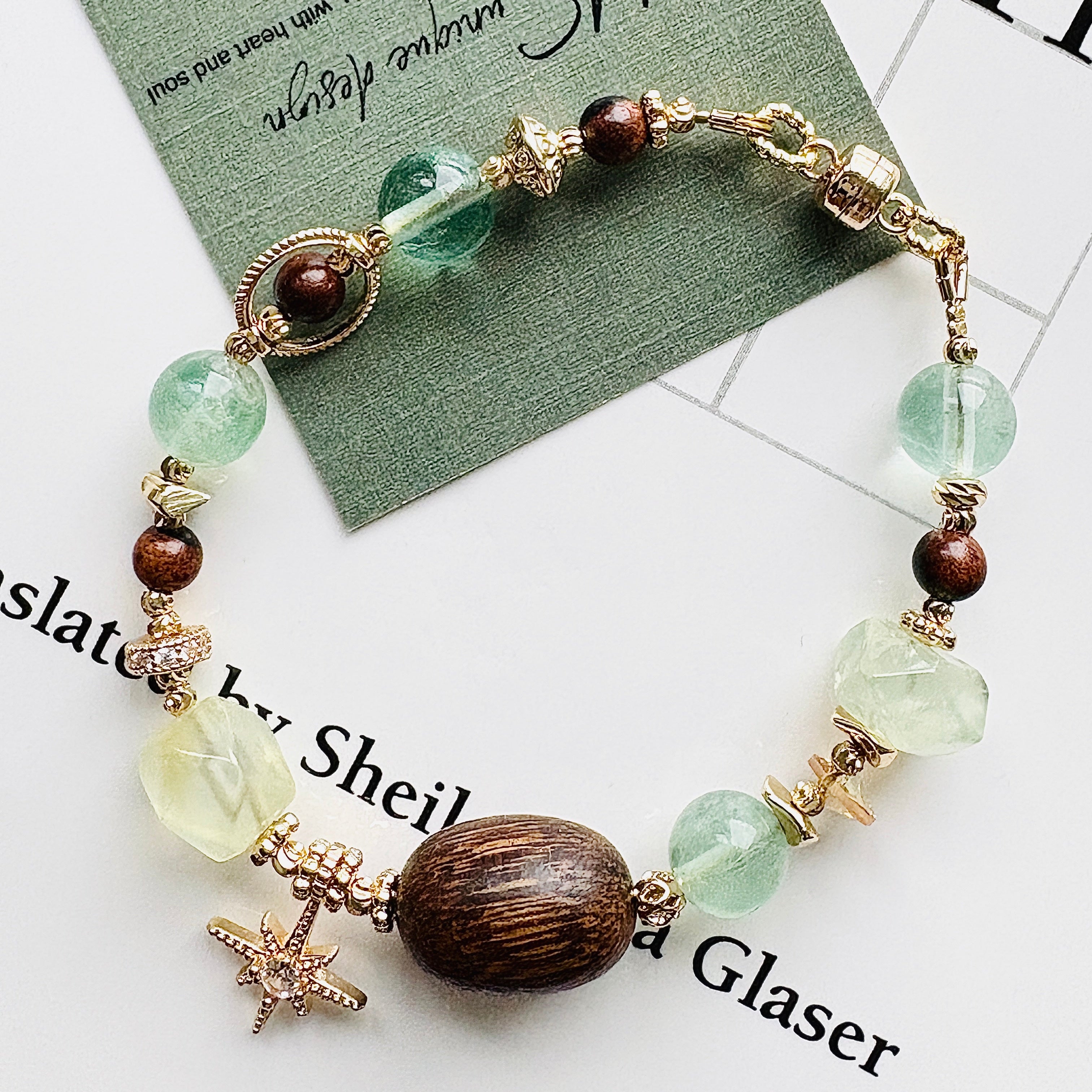 綠螢石Ｉ沉香Ｉ綠草莓晶Ｉ葡萄石（新款）