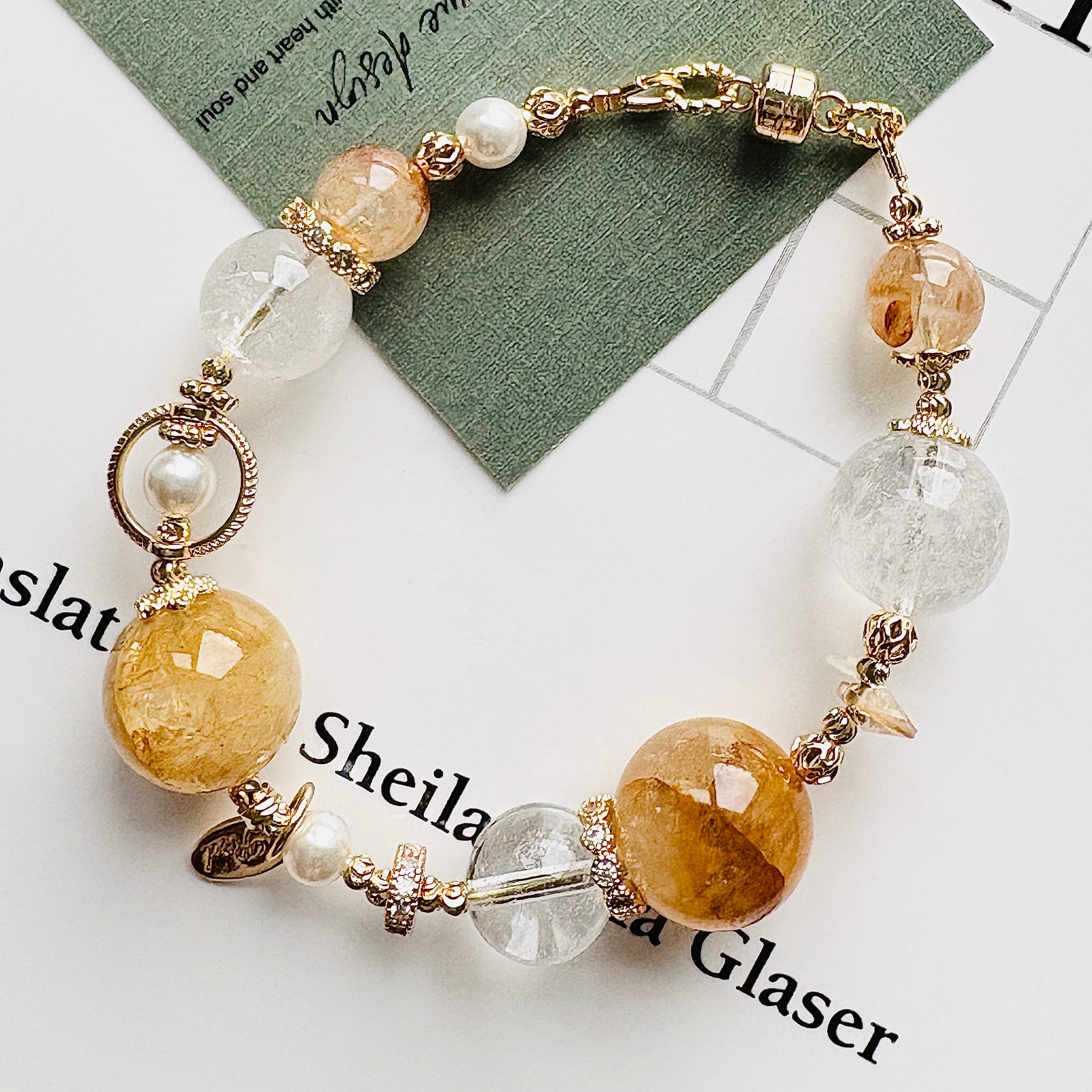 黃椒花Ｉ白幽靈Ｉ白水晶Ｉ水晶珍珠（新款12mm)