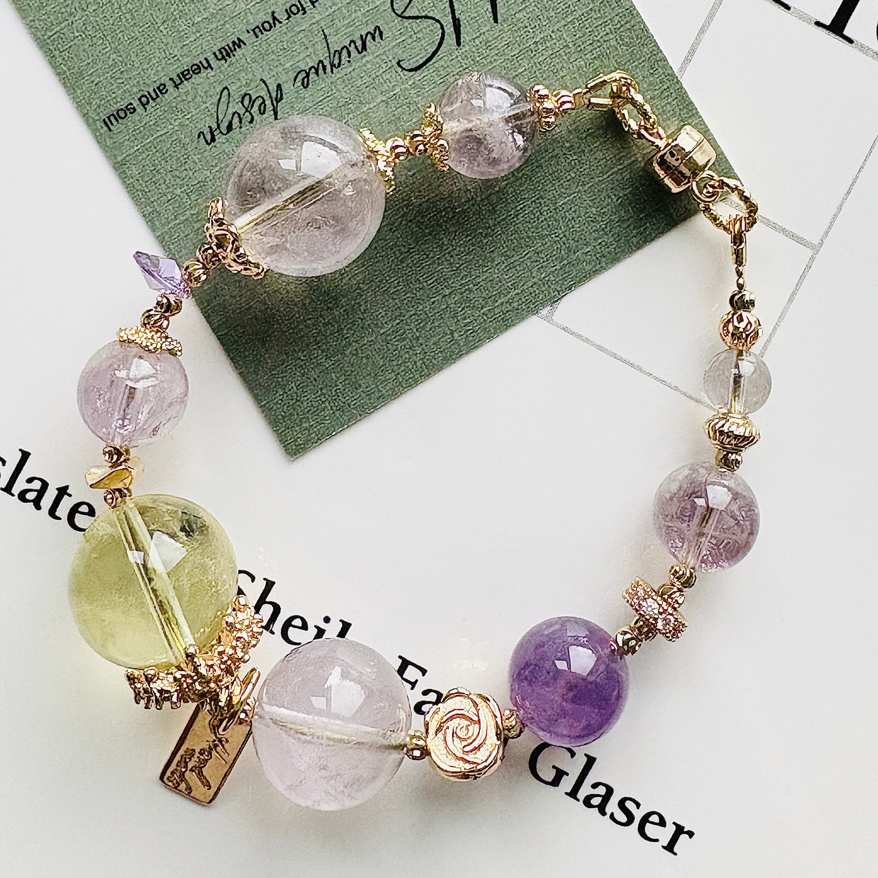 紫幽靈Ｉ檸檬晶Ｉ施華洛世奇水晶Ｉ紫水晶（新款14&12mm)