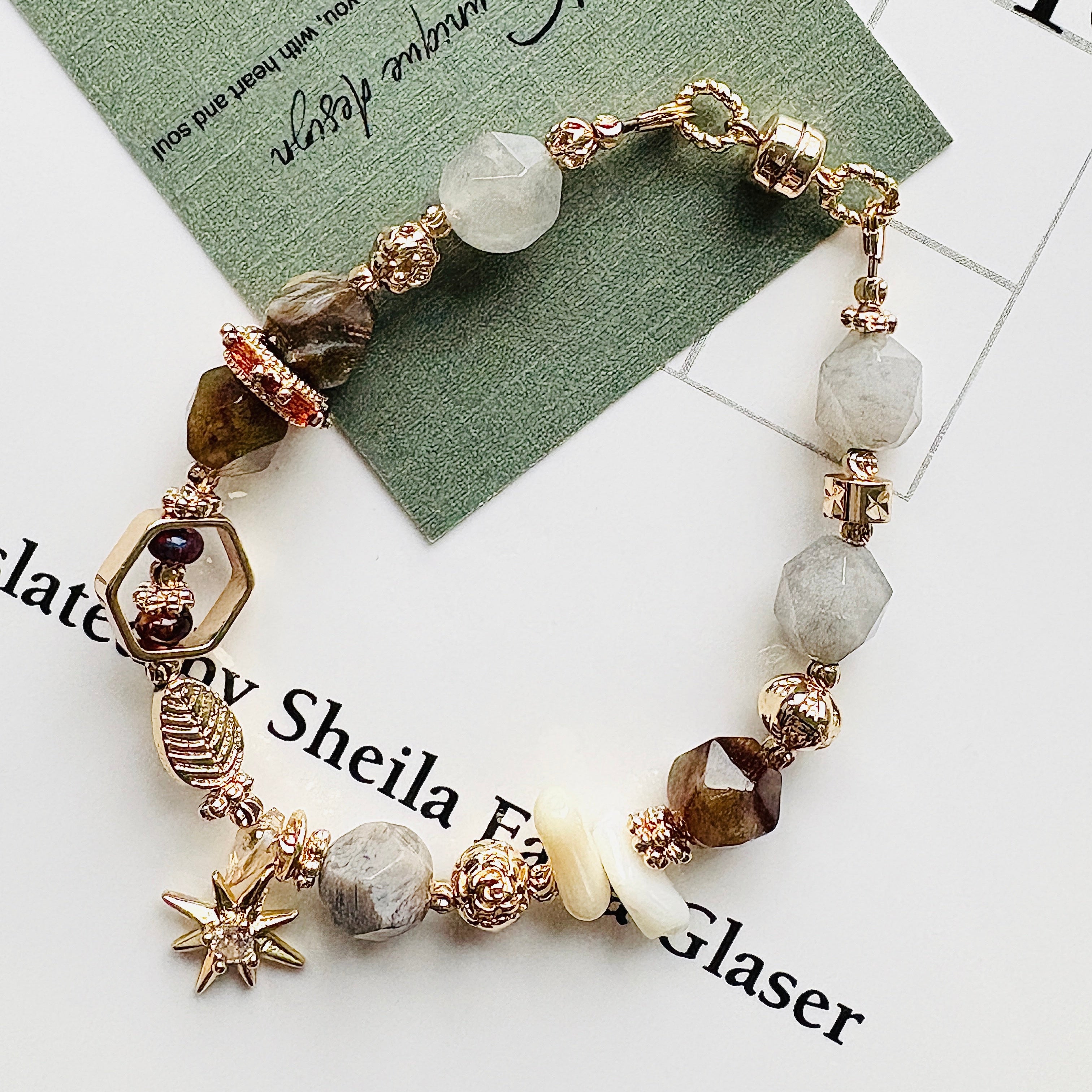 雲水晶Ｉ茶水晶Ｉ不規則貝殼Ｉ地圖石Ｉ捷克珠（新款）